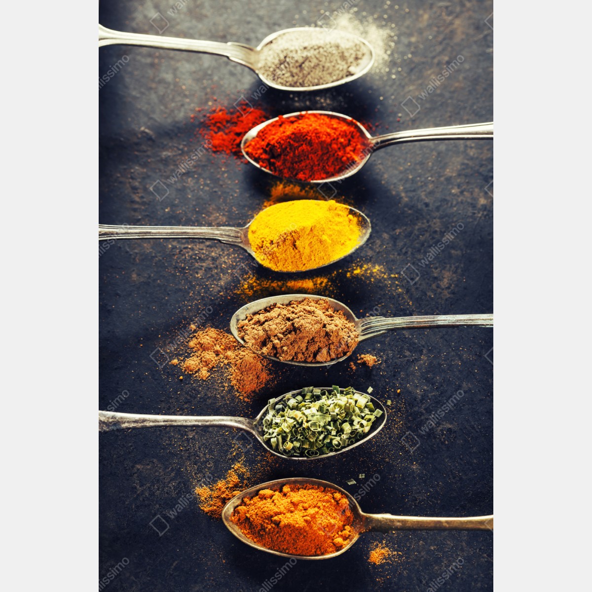 Schrankaufkleber bunte gewürzlöffel anordnung – Wallnifity® Schrankaufkleber bunte gewürzlöffel anordnung – Wallnifity®