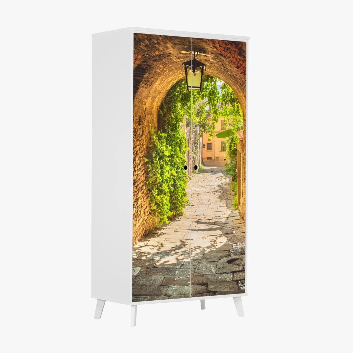 Schrankaufkleber sonnige gasse in der Toskana – Wallnifity® Schrankaufkleber sonnige gasse in der Toskana – Wallnifity®