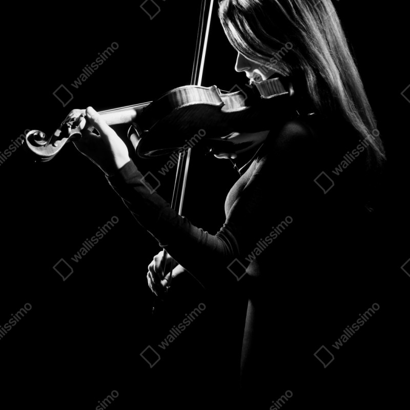 Schrankaufkleber elegante geigerin silhouette – Wallnifity® Schrankaufkleber elegante geigerin silhouette – Wallnifity®