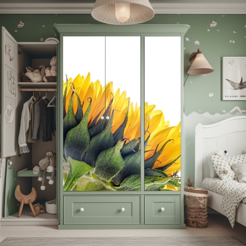 Schrankaufkleber ruhiger monochromer see mit reflexionen – Wallnifity®