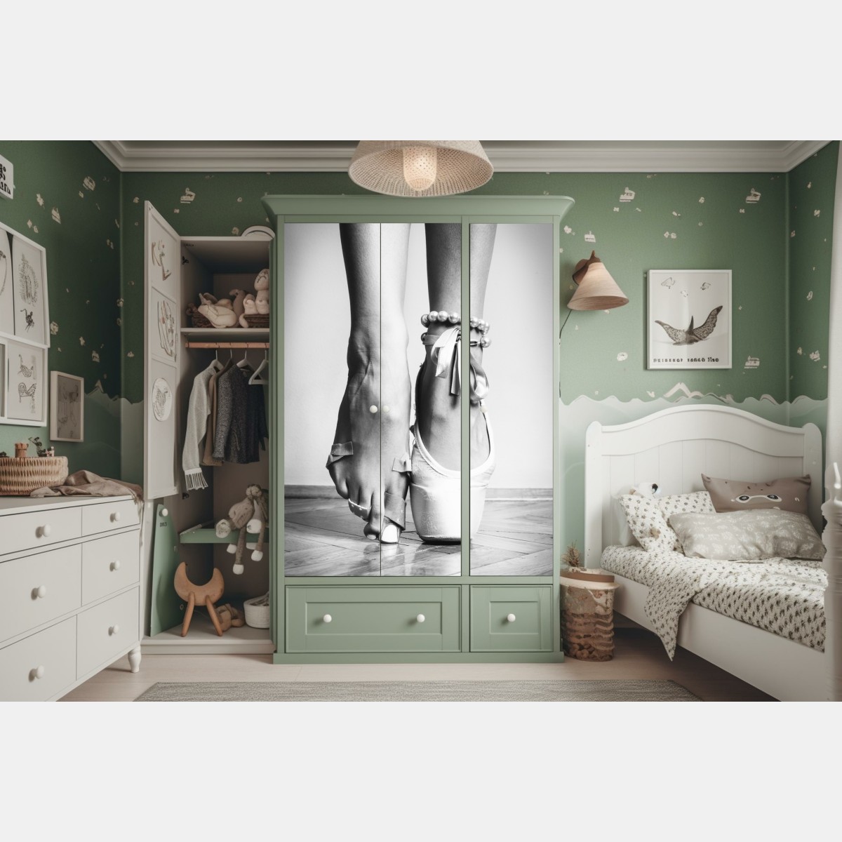 Schrankaufkleber ballettspitze in anmut – Wallnifity® Schrankaufkleber ballettspitze in anmut – Wallnifity®