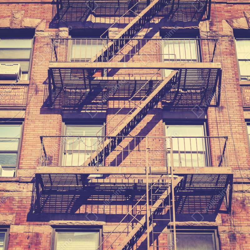 Schrankaufkleber vintage feuertreppen aus New York – Wallnifity®