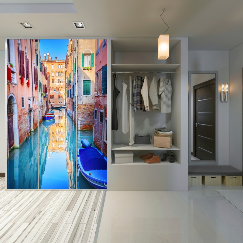 Schrankaufkleber Venedig kanal und spiegelungen – Wallnifity® Schrankaufkleber Venedig kanal und spiegelungen – Wallnifity®