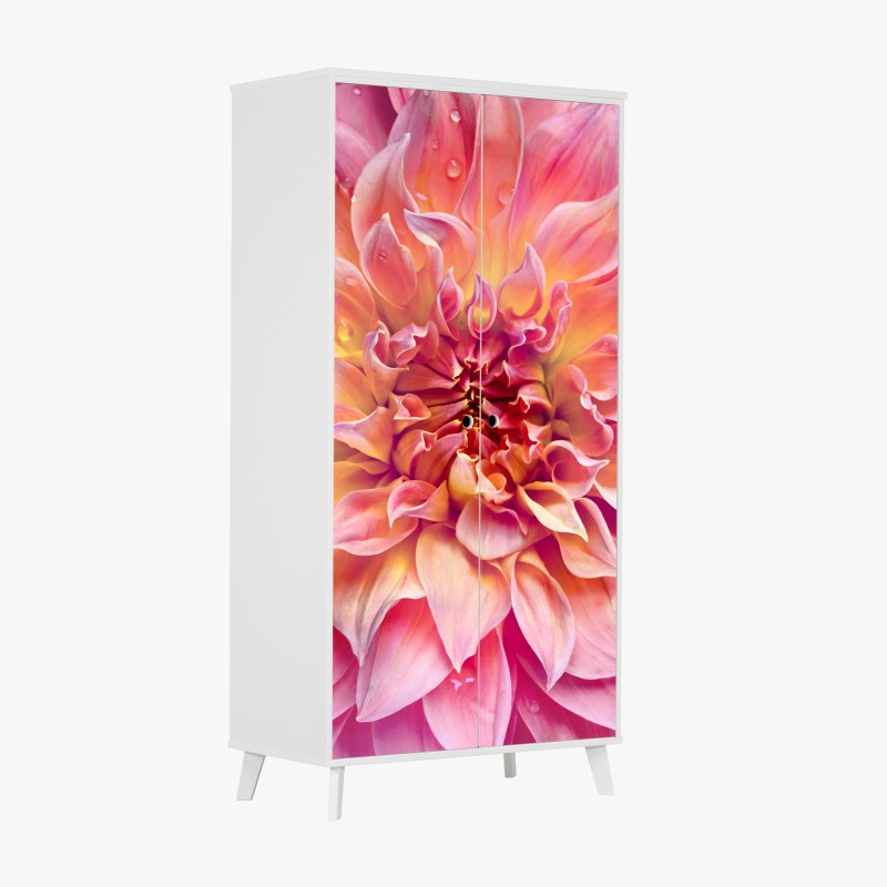 Schrankaufkleber makro gänseblümchen spiralmuster – Wallnifity®