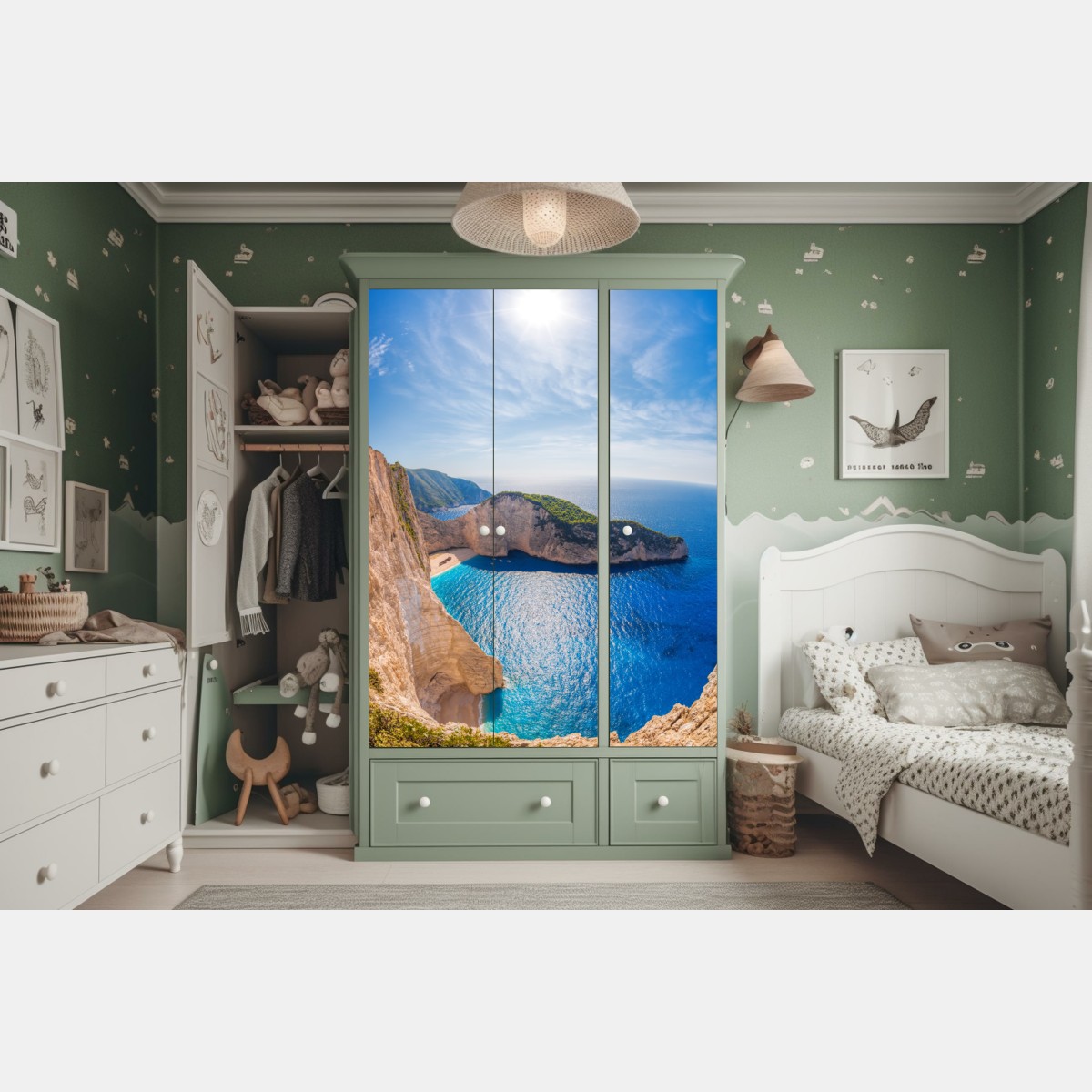 Schrankaufkleber sonnenklippen am Navagio strand, Zakynthos – Wallnifity® Schrankaufkleber sonnenklippen am Navagio strand, Zakynthos – Wallnifity®