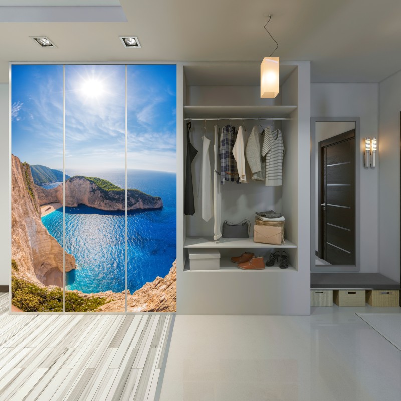 Schrankaufkleber sonnenklippen am Navagio strand, Zakynthos – Wallnifity® Schrankaufkleber sonnenklippen am Navagio strand, Zakynthos – Wallnifity®