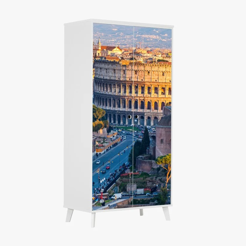 Schrankaufkleber kontrabassist im dramatischen licht – Wallnifity®