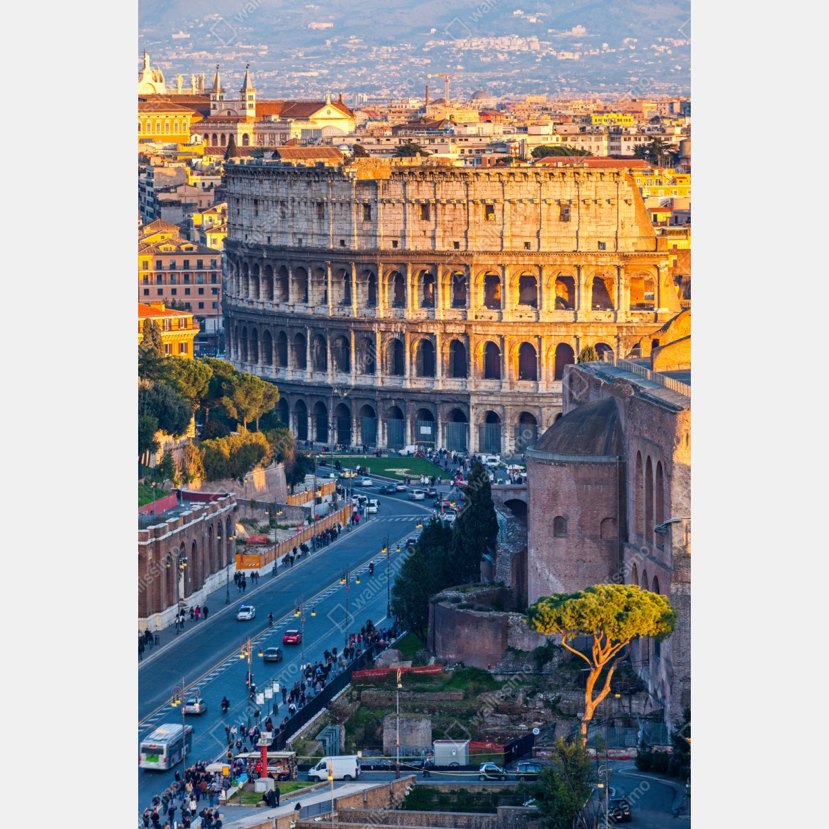 Schrankaufkleber goldenes kolosseum bei sonnenuntergang, Rom – Wallnifity® Schrankaufkleber goldenes kolosseum bei sonnenuntergang, Rom – Wallnifity®