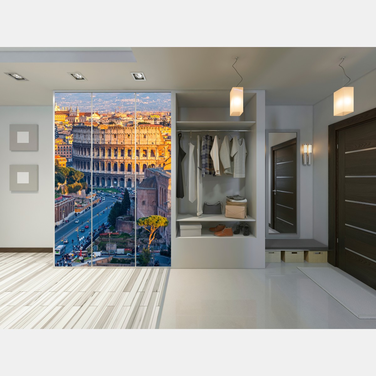 Schrankaufkleber goldenes kolosseum bei sonnenuntergang, Rom – Wallnifity® Schrankaufkleber goldenes kolosseum bei sonnenuntergang, Rom – Wallnifity®