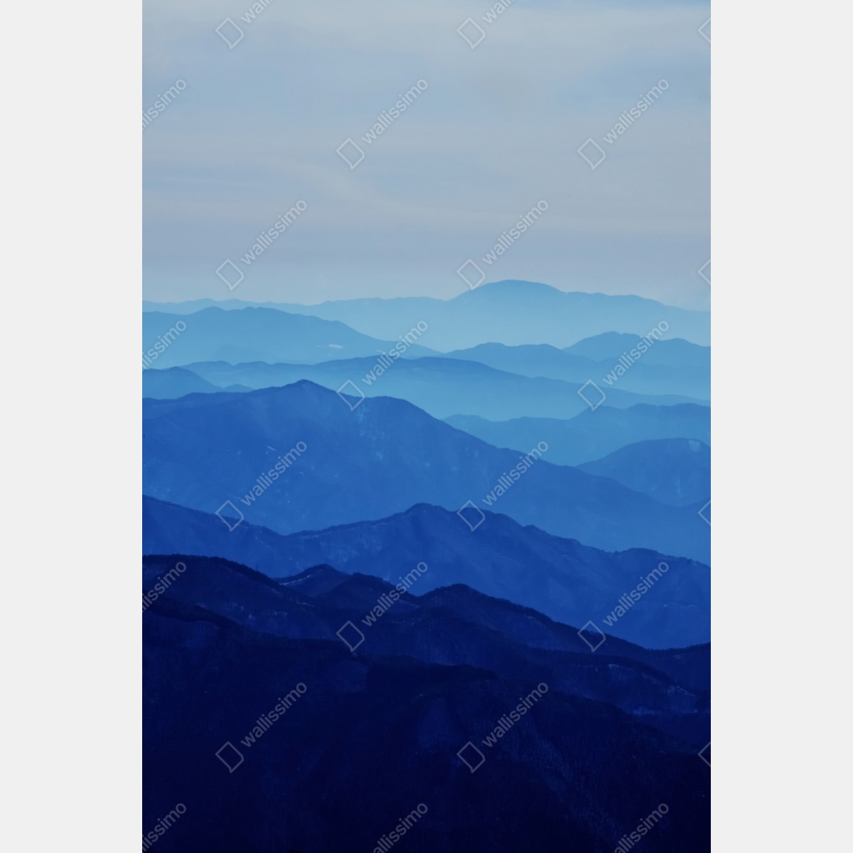 Schrankaufkleber neblige blaue bergschichten – Wallnifity® Schrankaufkleber neblige blaue bergschichten – Wallnifity®