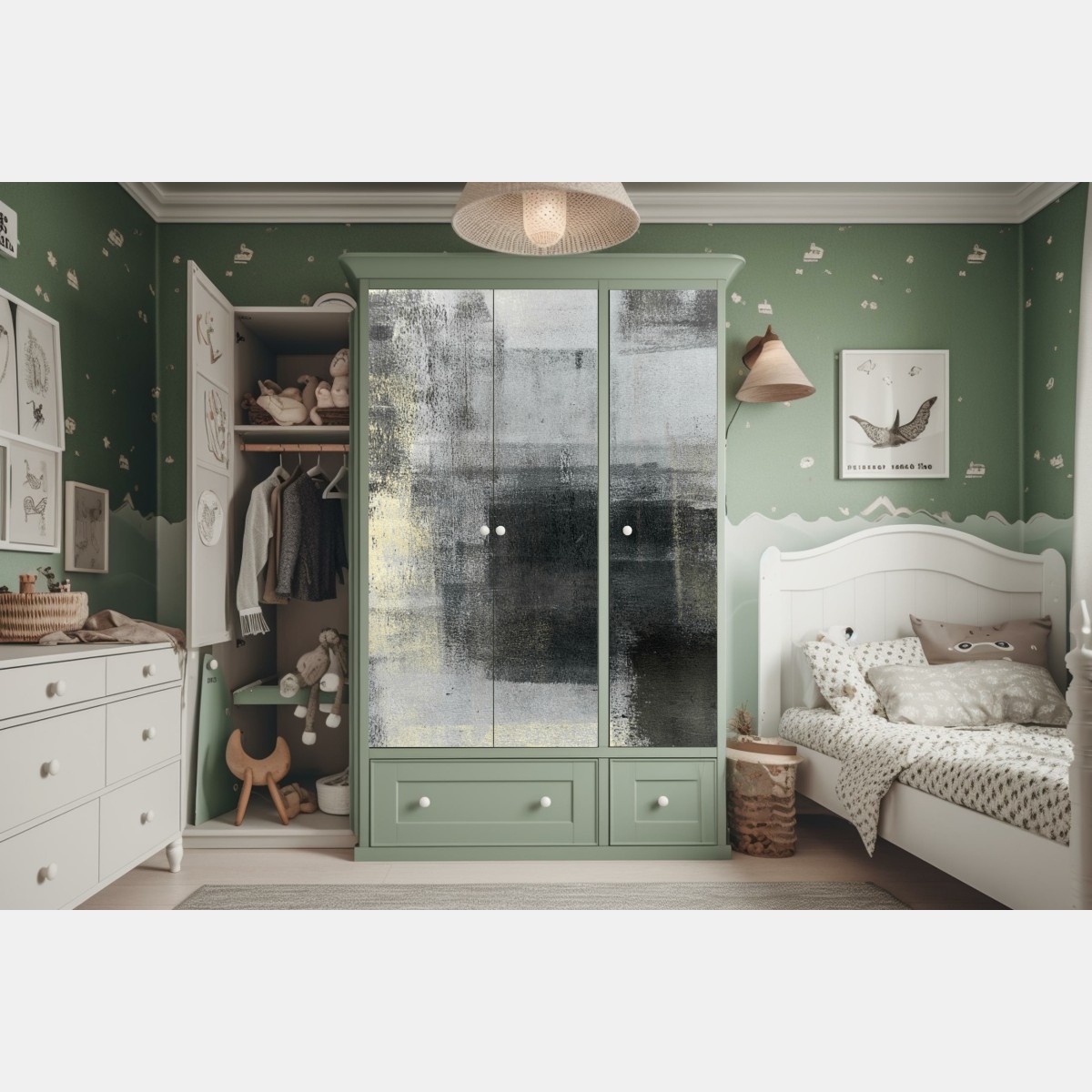 Schrankaufkleber subtile monochrome textur – Wallnifity® Schrankaufkleber subtile monochrome textur – Wallnifity®