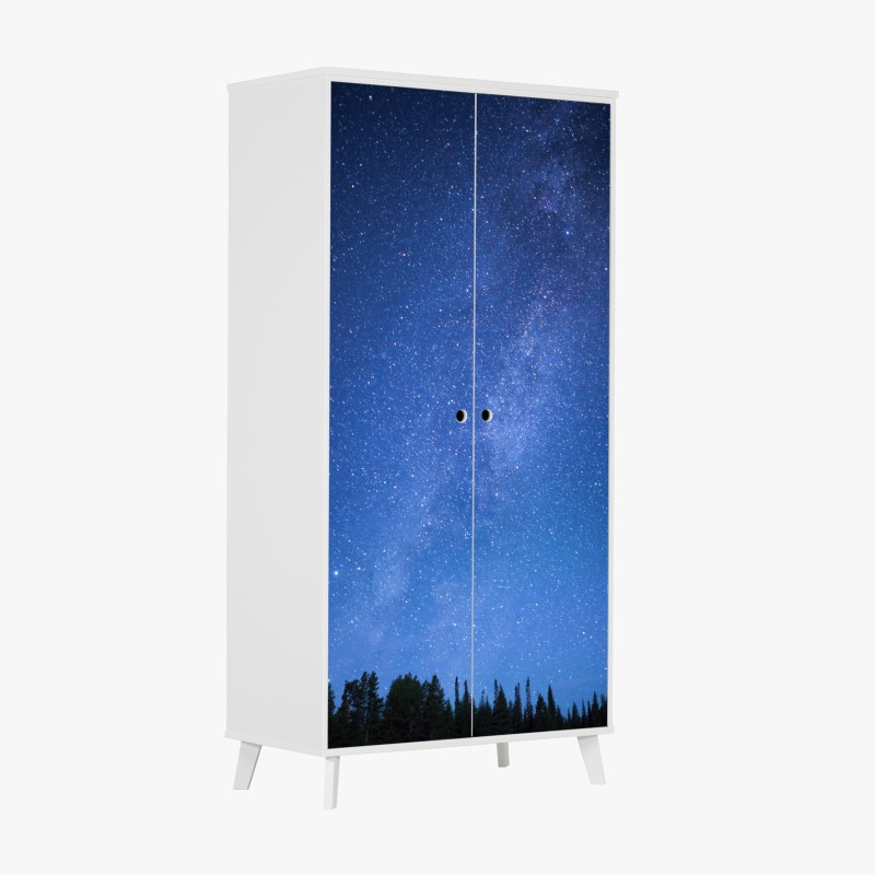 Schrankaufkleber klassisches schwarzweißes blumenmuster – Wallnifity®