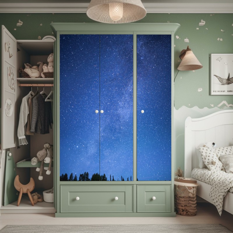 Schrankaufkleber klassisches schwarzweißes blumenmuster – Wallnifity®