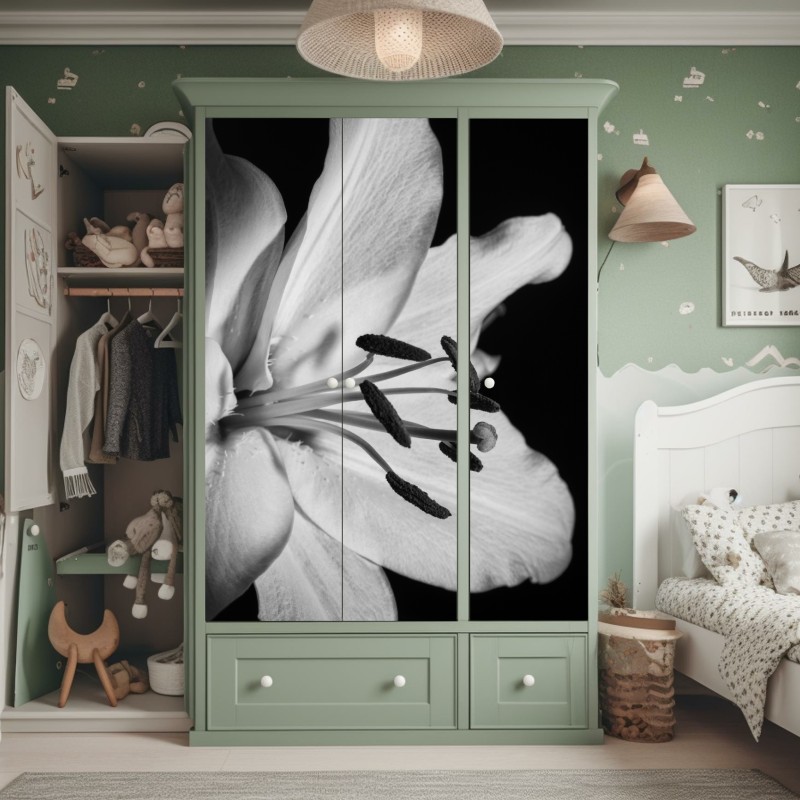 Schrankaufkleber türkisblaue welle - meereslandschaft in öl – Wallnifity®