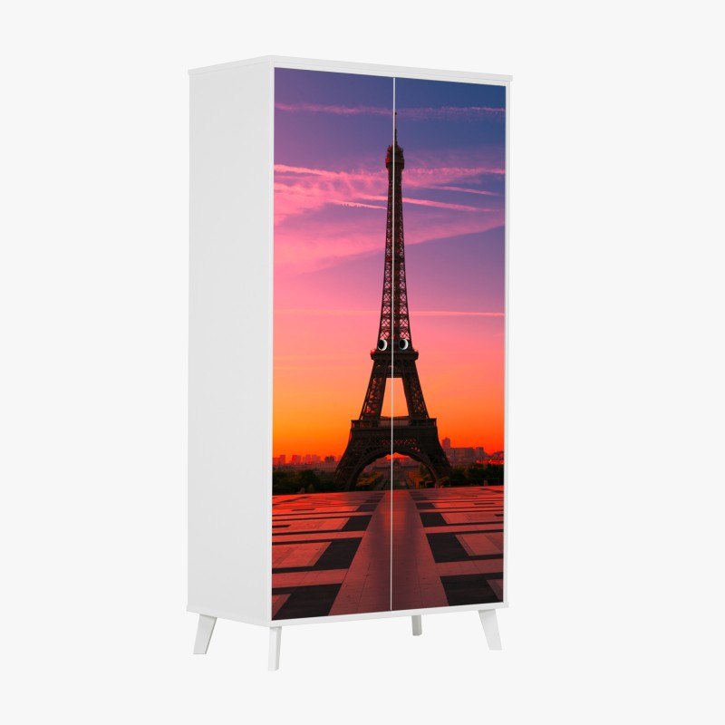 Schrankaufkleber Dubai skyline bei sonnenaufgang – Wallnifity®