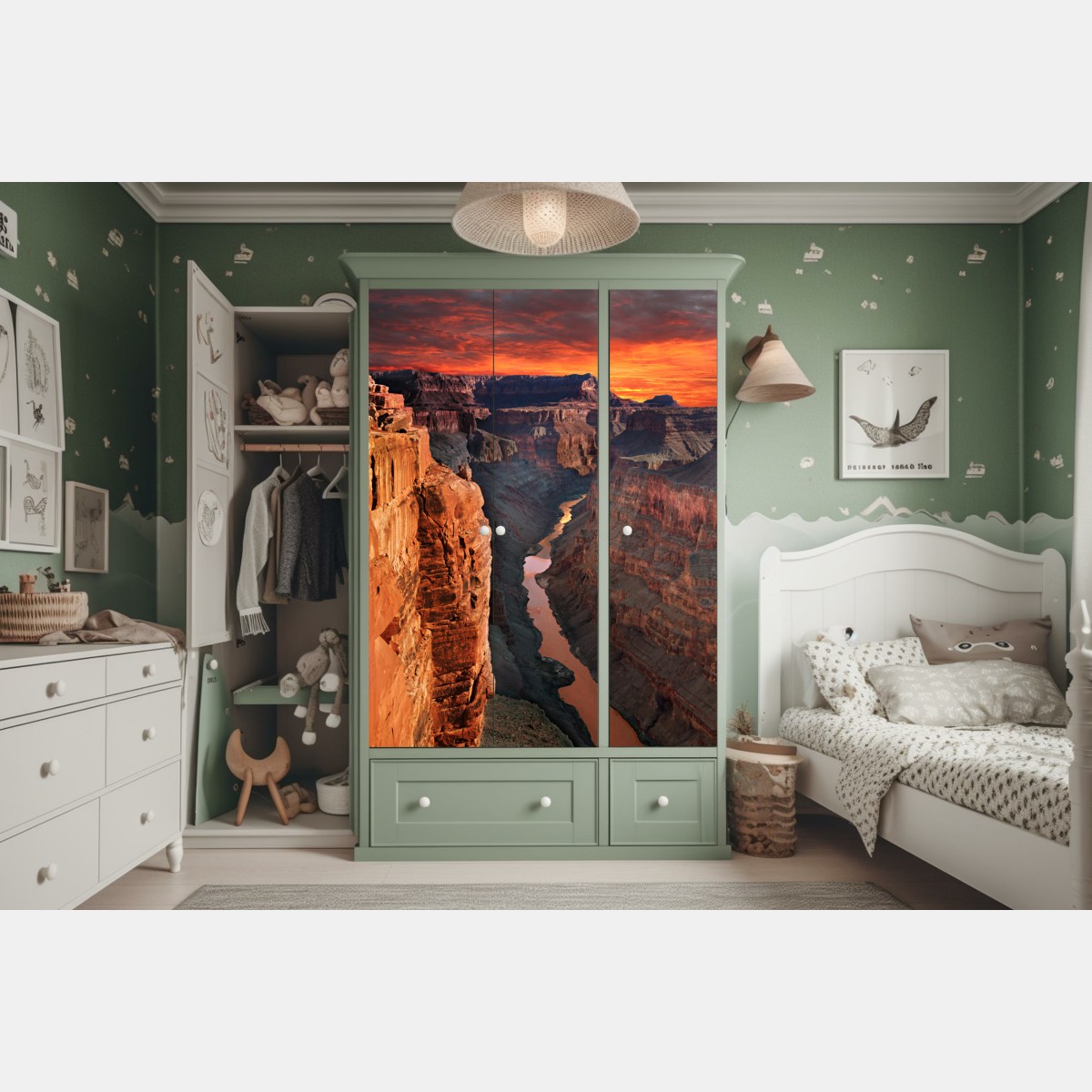 Schrankaufkleber Grand Canyon sonnenuntergang panorama – Wallnifity® Schrankaufkleber Grand Canyon sonnenuntergang panorama – Wallnifity®