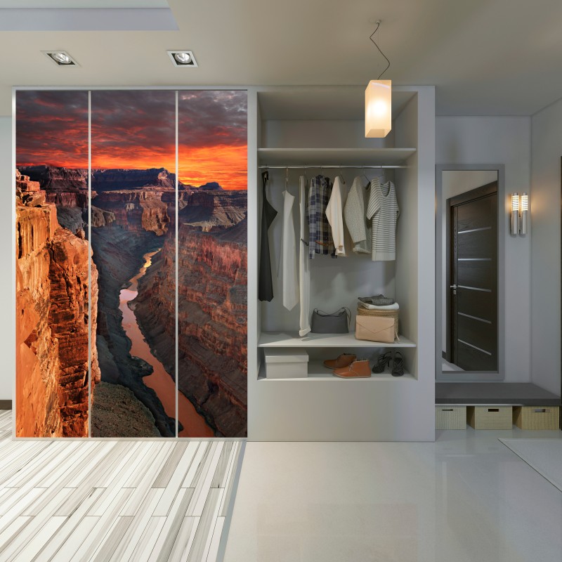Schrankaufkleber Grand Canyon sonnenuntergang panorama – Wallnifity® Schrankaufkleber Grand Canyon sonnenuntergang panorama – Wallnifity®
