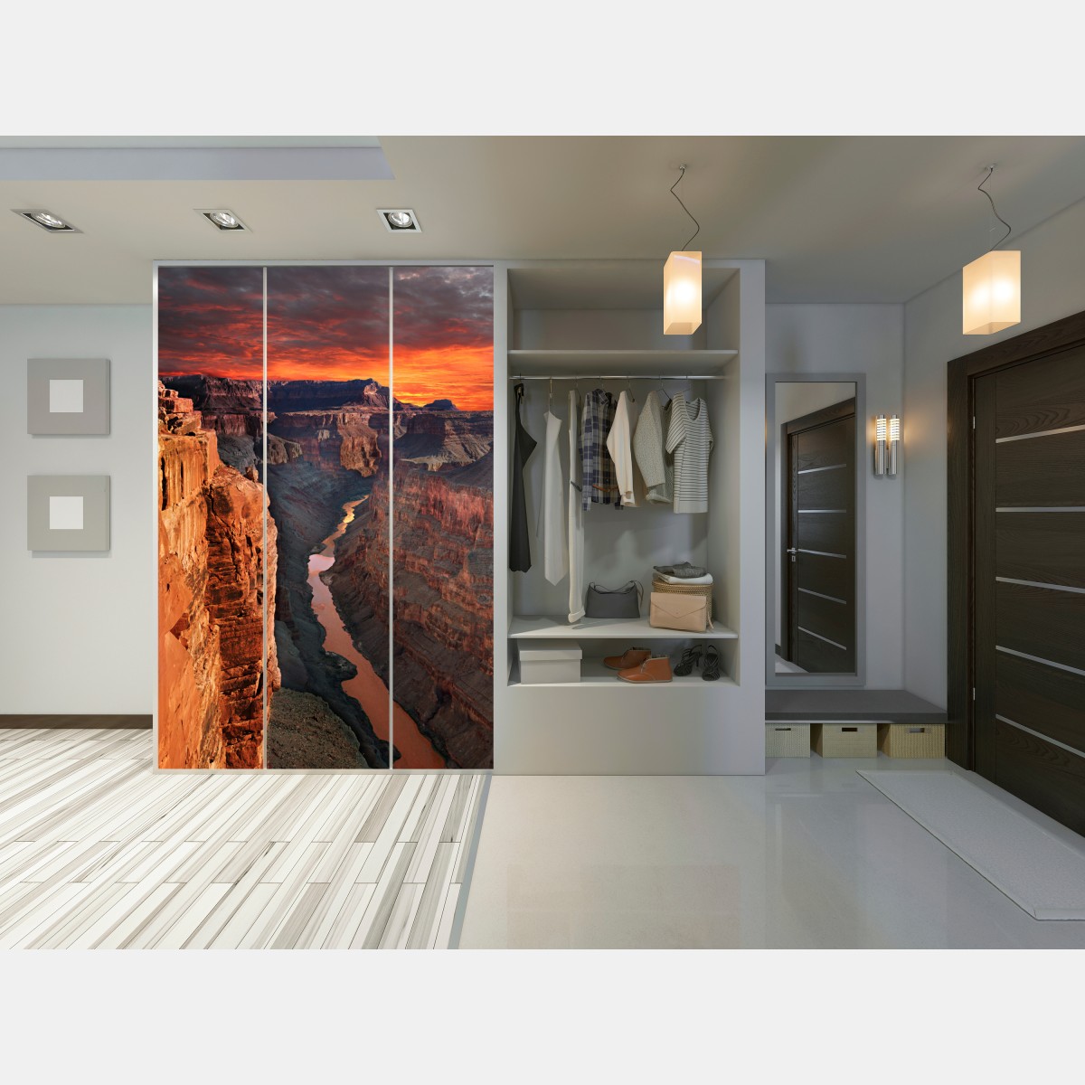 Schrankaufkleber Grand Canyon sonnenuntergang panorama – Wallnifity® Schrankaufkleber Grand Canyon sonnenuntergang panorama – Wallnifity®