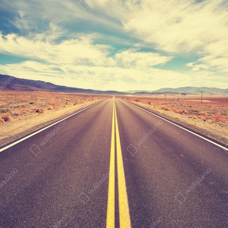 Schrankaufkleber vintage wüstenstraße, Death Valley – Wallnifity®