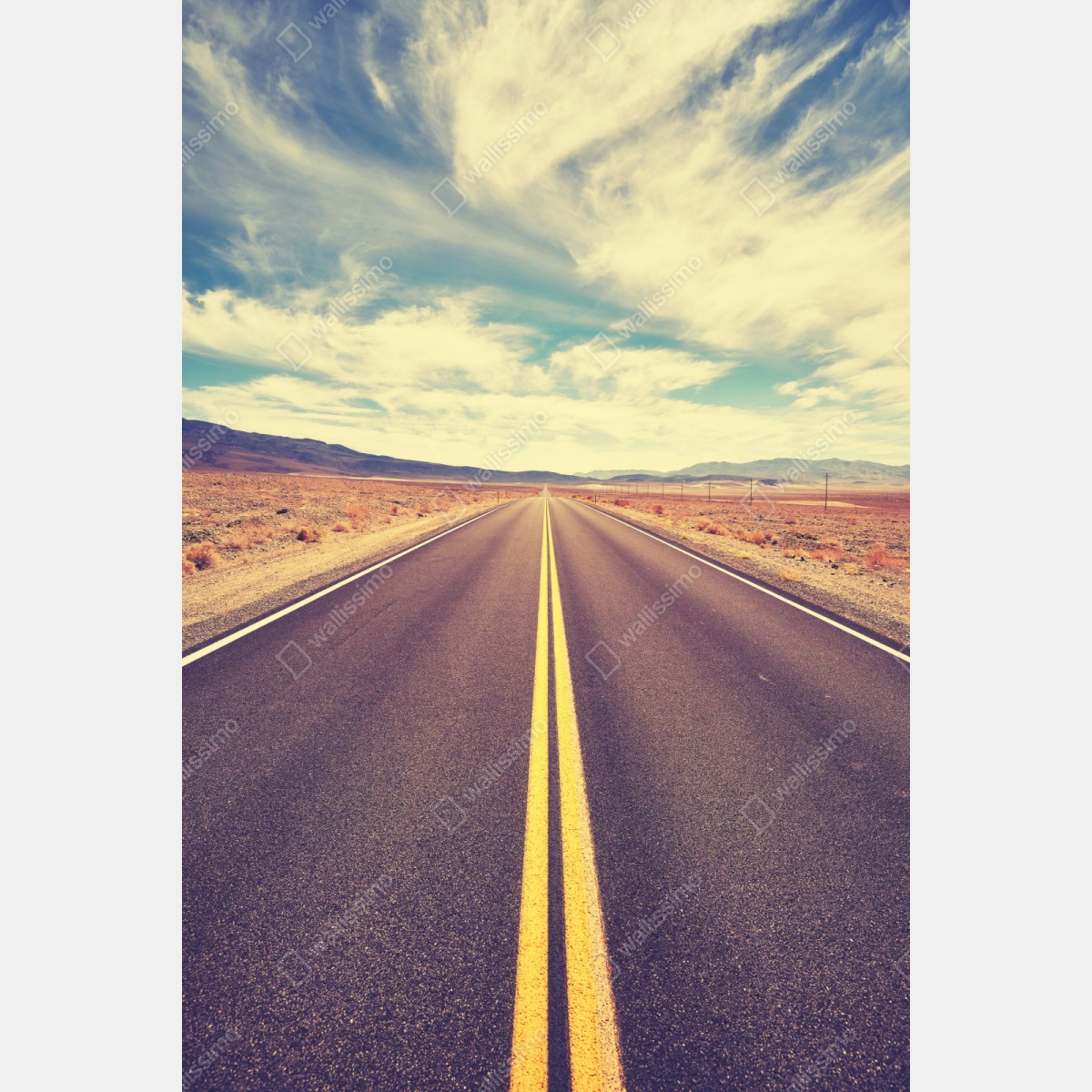 Schrankaufkleber vintage wüstenstraße, Death Valley – Wallnifity®