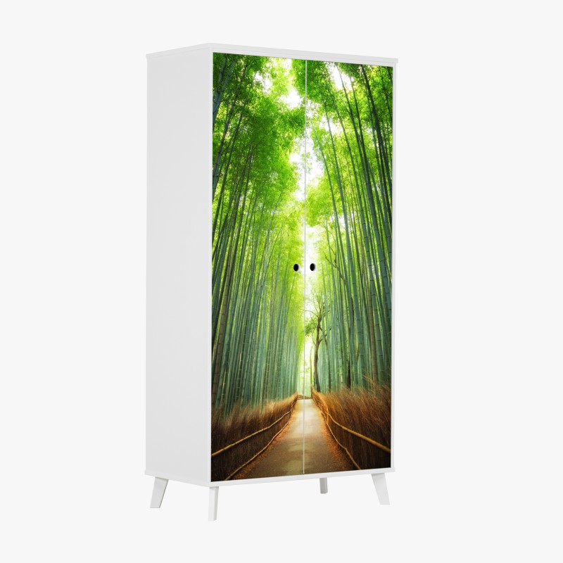 Schrankaufkleber goldene blattlinien – Wallnifity®