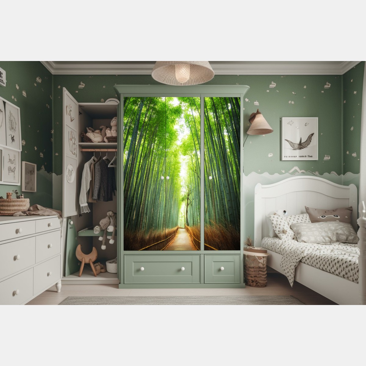 Schrankaufkleber weg durch den bambushain von Arashiyama – Wallnifity® Schrankaufkleber weg durch den bambushain von Arashiyama – Wallnifity®