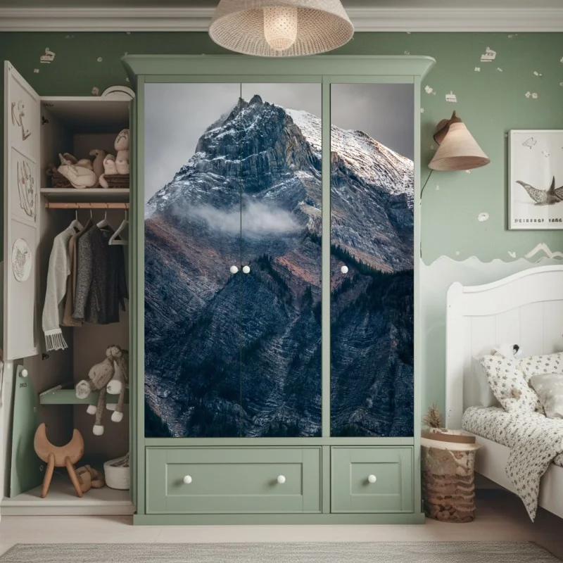 Schrankaufkleber modernes wohngebäude mit balkonen – Wallnifity®