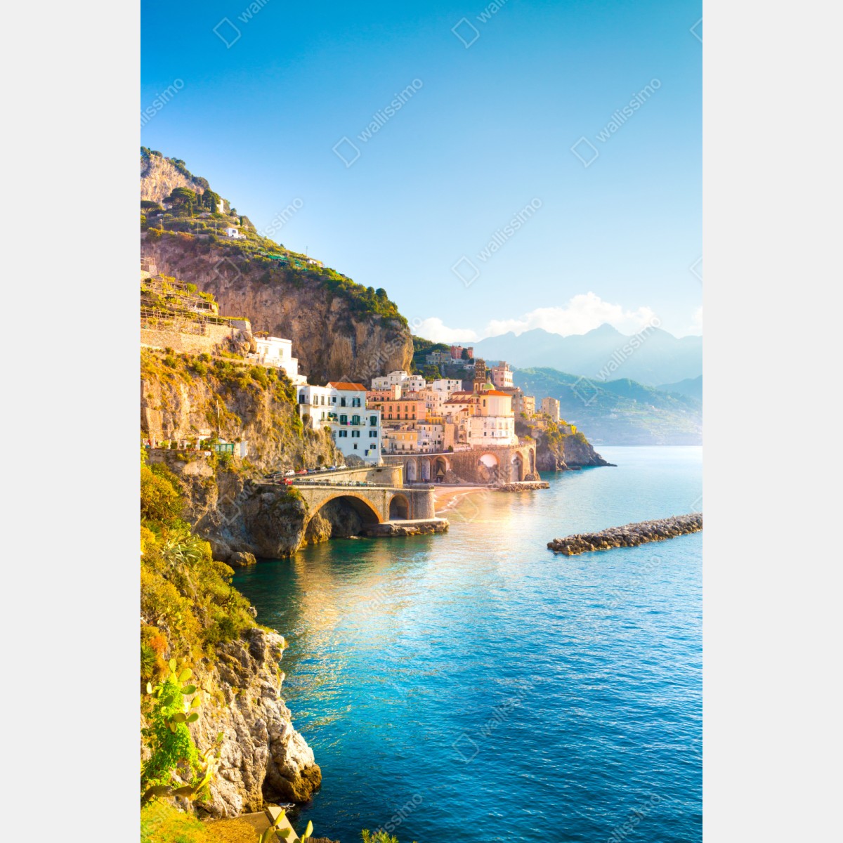 Schrankaufkleber sonnige Amalfiküste – Wallnifity® Schrankaufkleber sonnige Amalfiküste – Wallnifity®