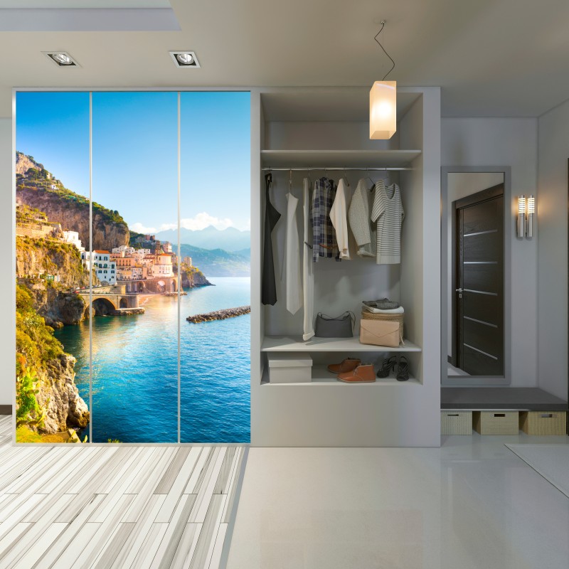 Schrankaufkleber sonnige Amalfiküste – Wallnifity® Schrankaufkleber sonnige Amalfiküste – Wallnifity®