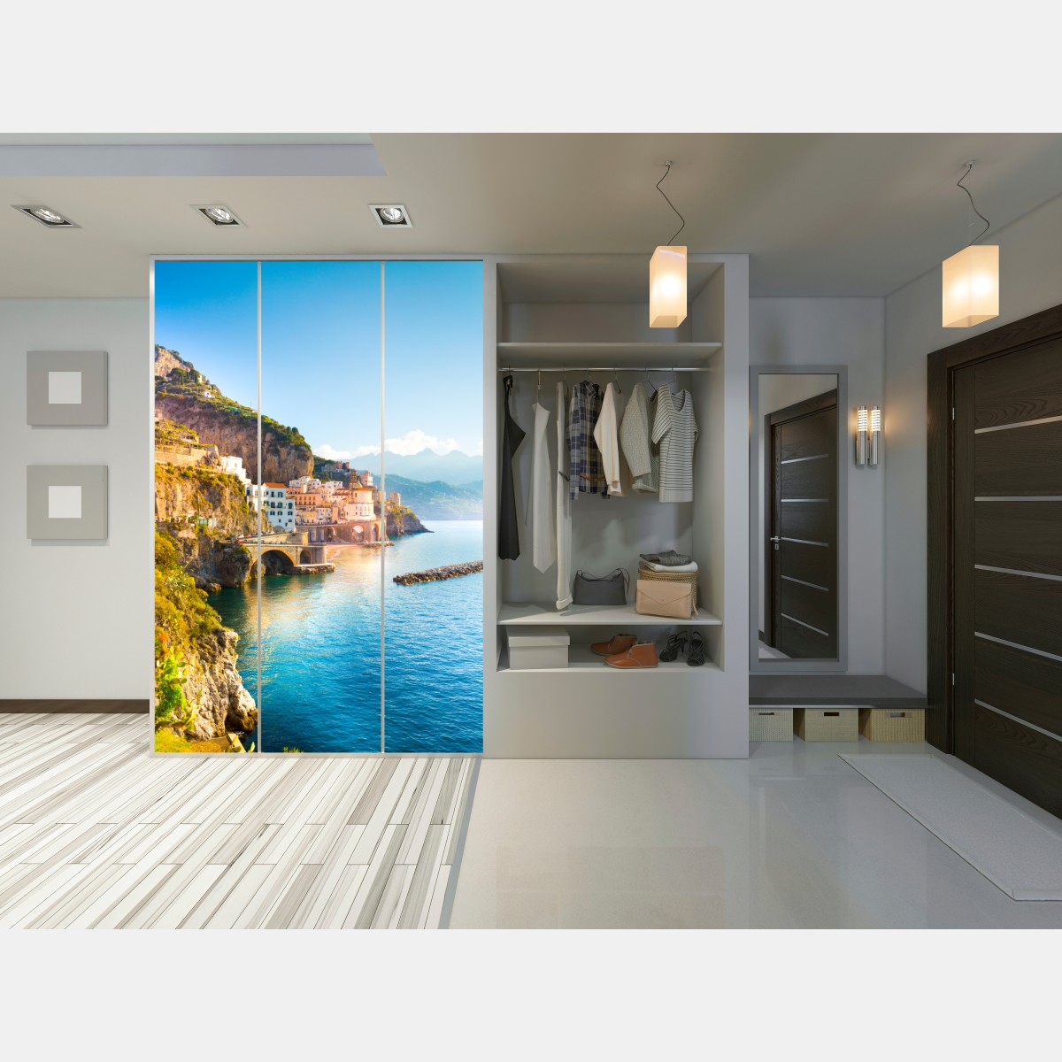 Schrankaufkleber sonnige Amalfiküste – Wallnifity® Schrankaufkleber sonnige Amalfiküste – Wallnifity®