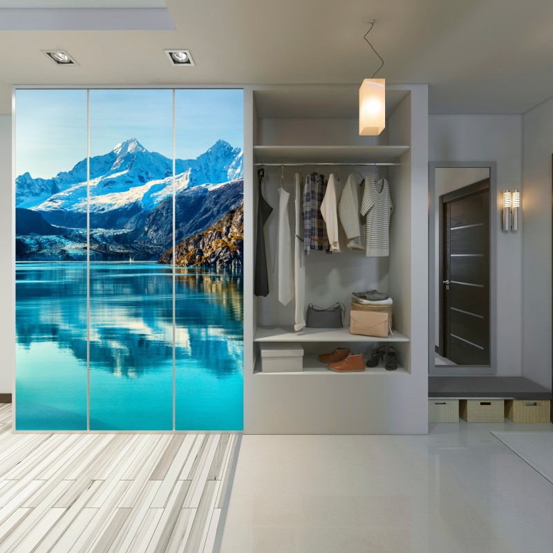 Schrankaufkleber ruhiger türkisfarbener bergsee – Wallnifity® Schrankaufkleber ruhiger türkisfarbener bergsee – Wallnifity®