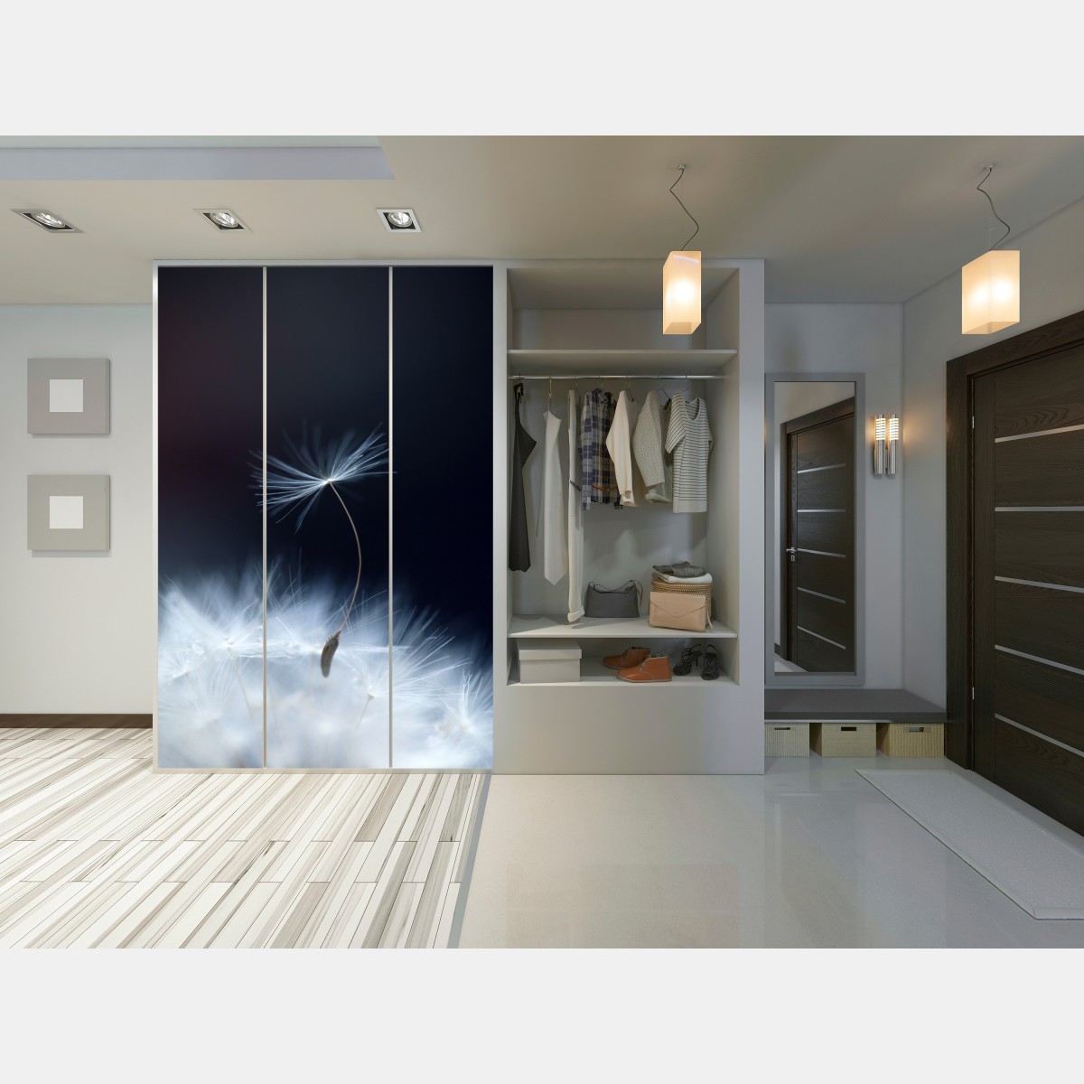 Schrankaufkleber zarte makroaufnahme eines löwenzahnsamens – Wallnifity® Schrankaufkleber zarte makroaufnahme eines löwenzahnsamens – Wallnifity®