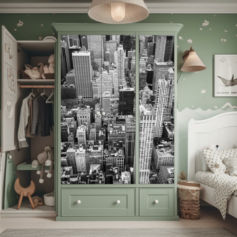 Schrankaufkleber monochrome nahaufnahme einer dahlie – Wallnifity®