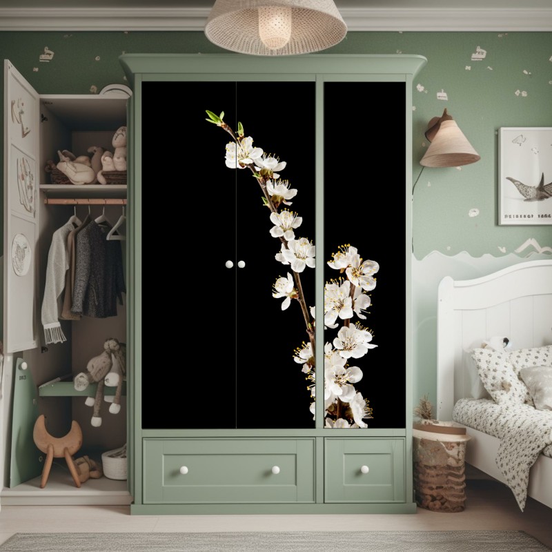 Schrankaufkleber schwarzer marmor mit goldenen adern – Wallnifity®