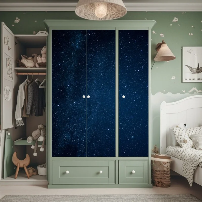 Schrankaufkleber tiefblauer sternenhimmel – Wallnifity® Schrankaufkleber tiefblauer sternenhimmel – Wallnifity®