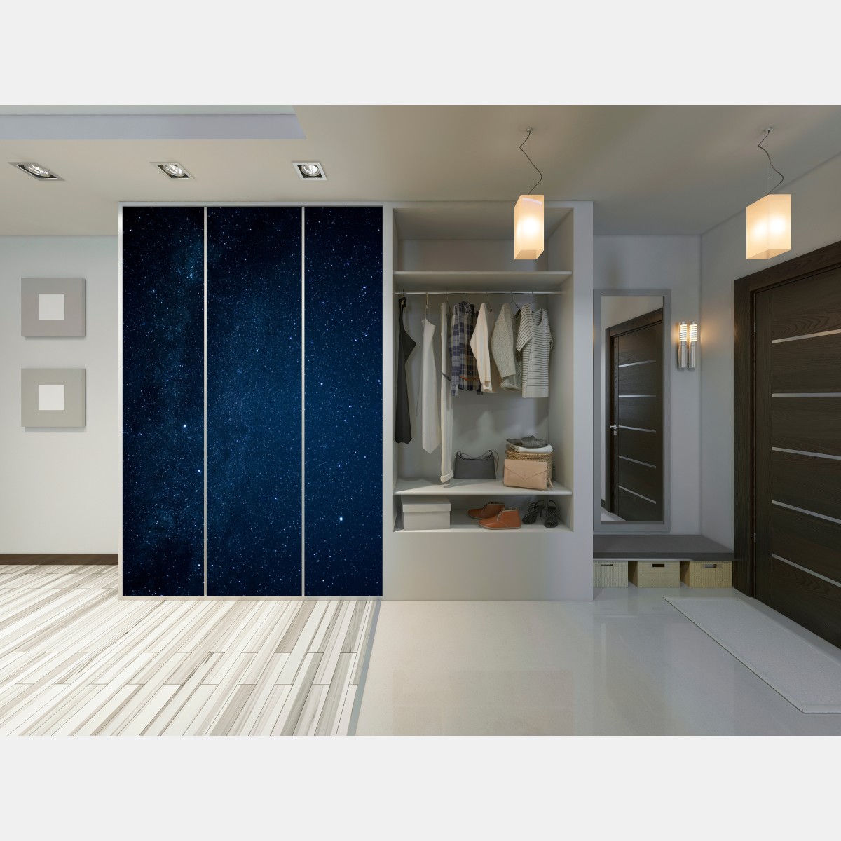 Schrankaufkleber tiefblauer sternenhimmel – Wallnifity® Schrankaufkleber tiefblauer sternenhimmel – Wallnifity®