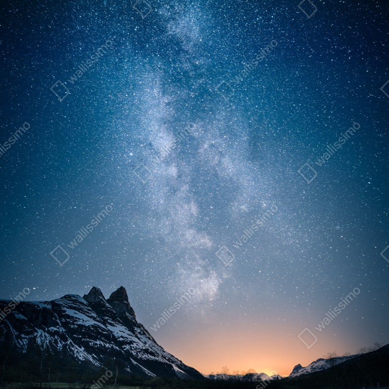 Schrankaufkleber milchstraße über bergspiegelung – Wallnifity® Schrankaufkleber milchstraße über bergspiegelung – Wallnifity®