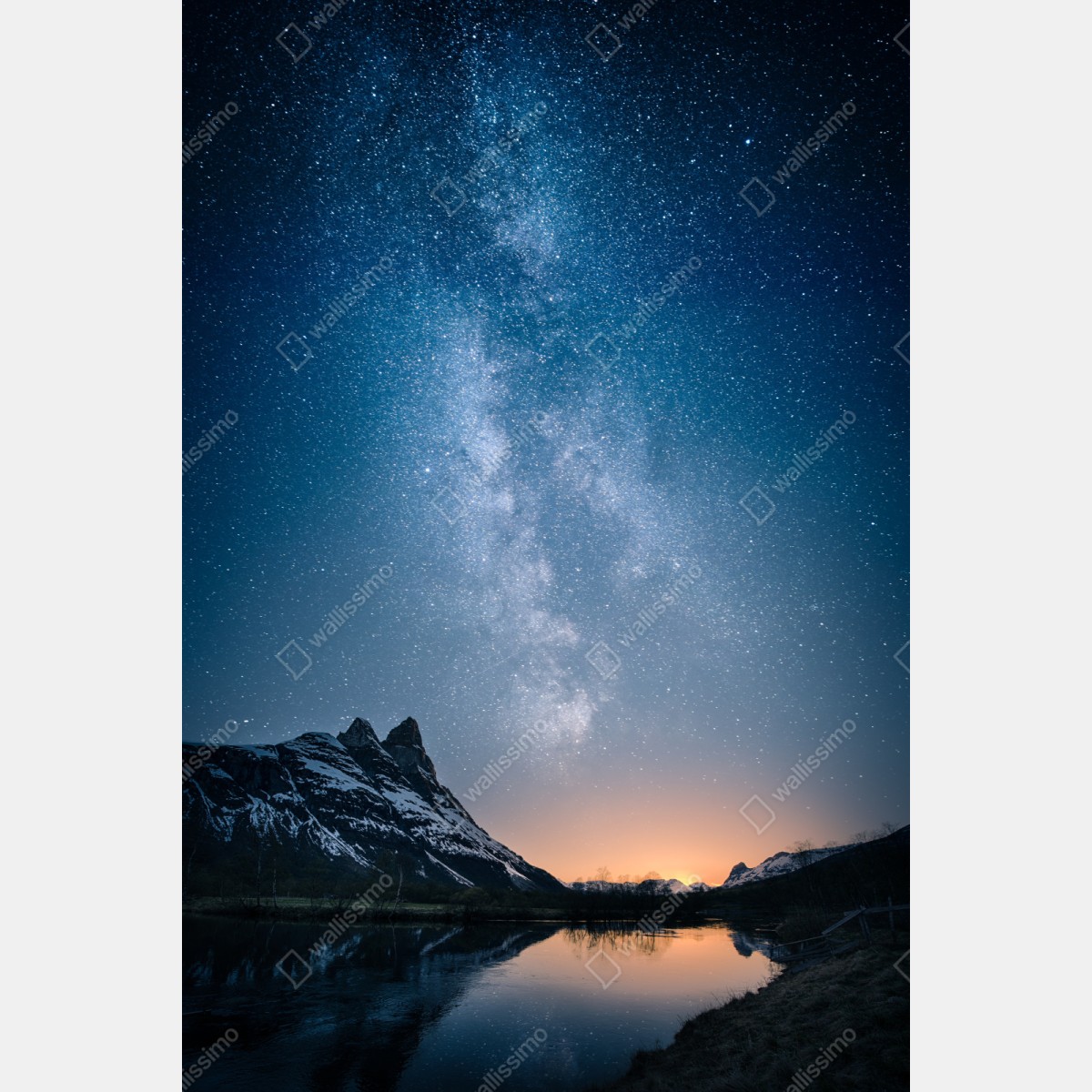 Schrankaufkleber milchstraße über bergspiegelung – Wallnifity® Schrankaufkleber milchstraße über bergspiegelung – Wallnifity®