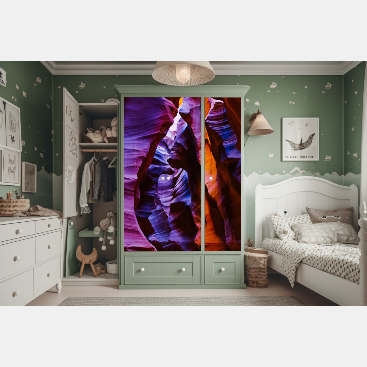 Schrankaufkleber lebhafte felsformationen in der schlucht – Wallnifity® Schrankaufkleber lebhafte felsformationen in der schlucht – Wallnifity®