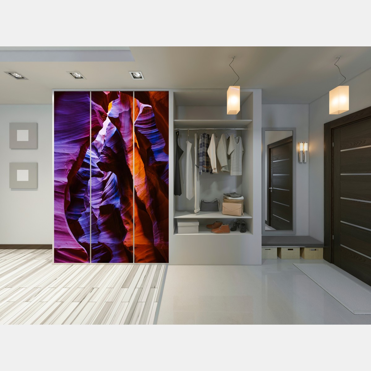 Schrankaufkleber lebhafte felsformationen in der schlucht – Wallnifity® Schrankaufkleber lebhafte felsformationen in der schlucht – Wallnifity®