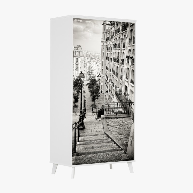 Schrankaufkleber tropischer sonnenuntergang mit palmen, Thailand – Wallnifity®