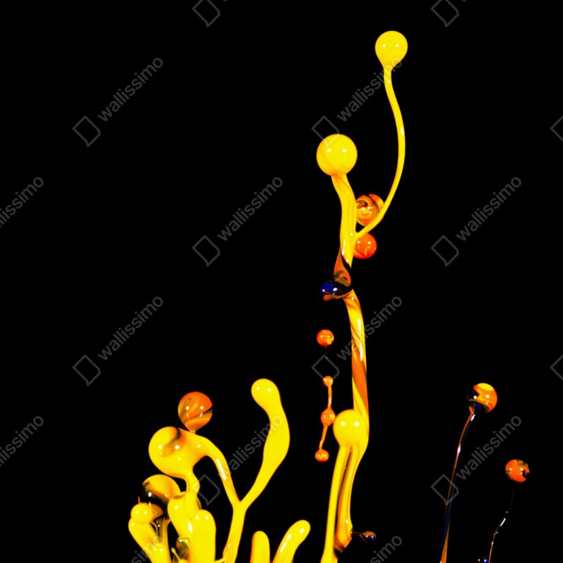 Schrankaufkleber leuchtender gelber farbspritzer auf schwarzem hintergrund – Wallnifity® Schrankaufkleber leuchtender gelber farbspritzer auf schwarzem hintergrund – Wallnifity®