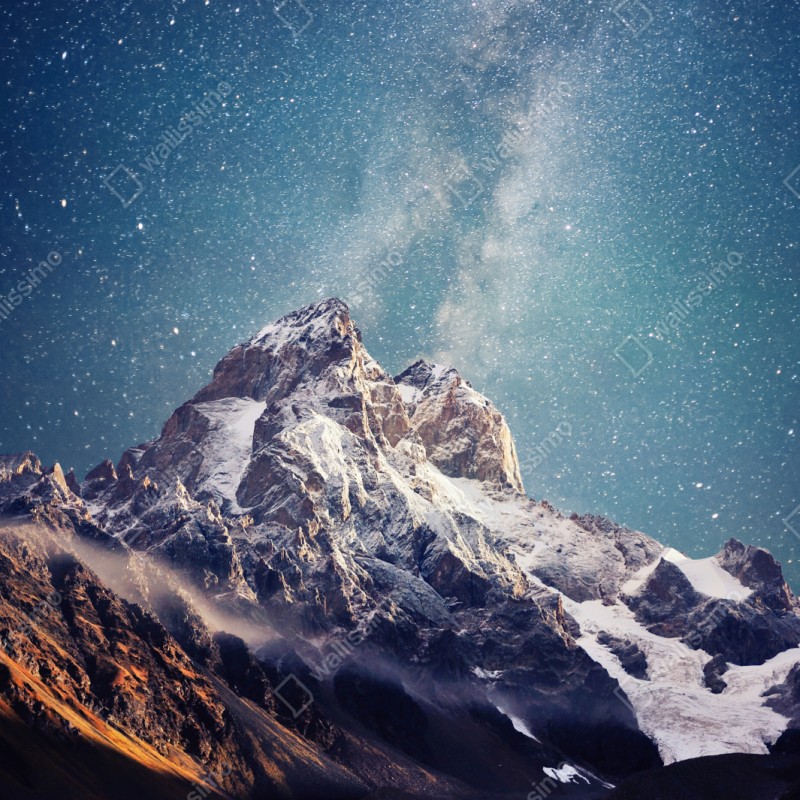 Schrankaufkleber sternennacht über Ushba – Wallnifity®