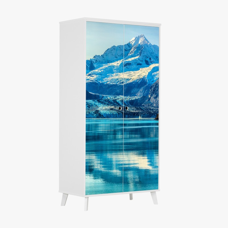 Schrankaufkleber schwarz-weißes marmormuster – Wallnifity®