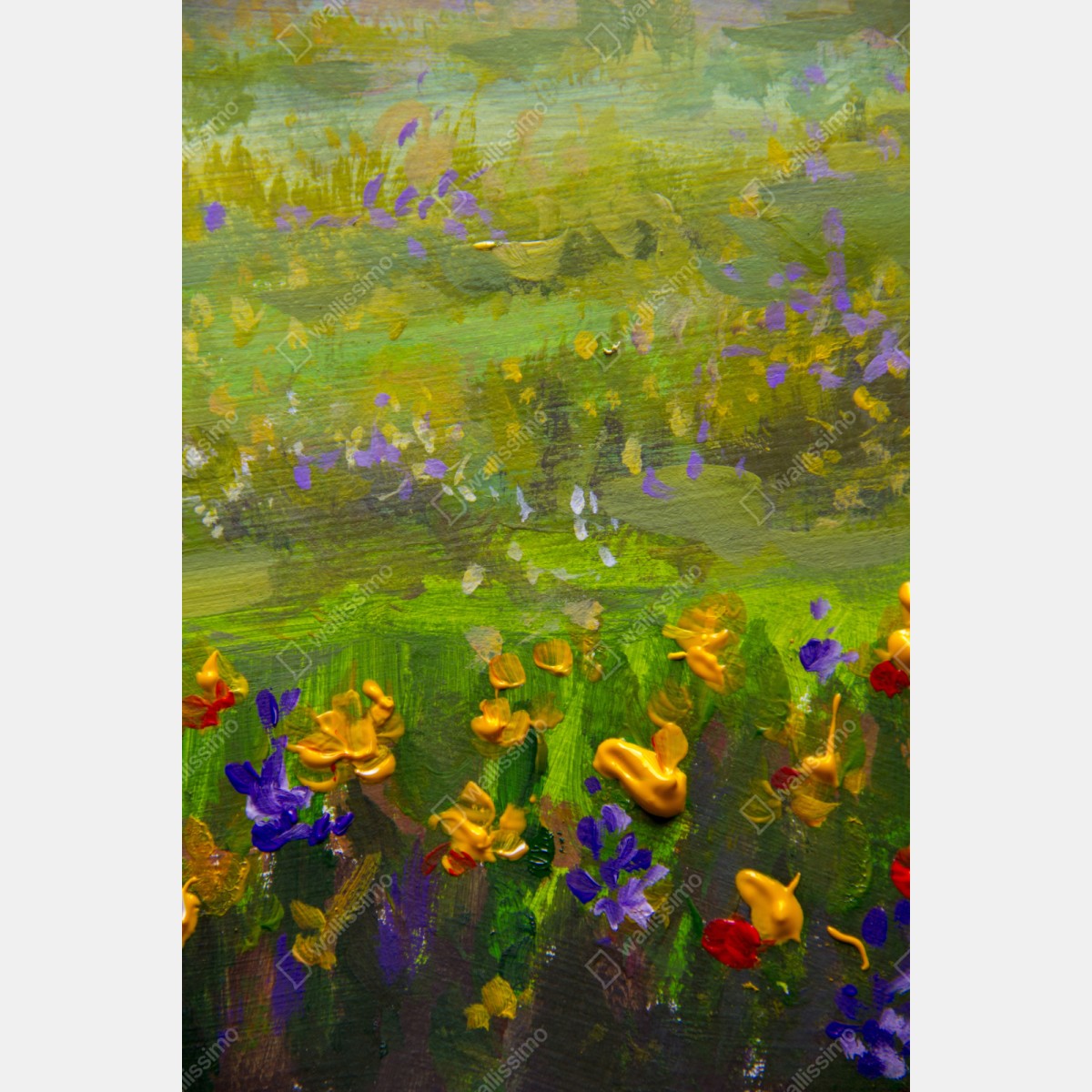 Schrankaufkleber lebendige wiese ölmalerei nahaufnahme – Wallnifity® Schrankaufkleber lebendige wiese ölmalerei nahaufnahme – Wallnifity®