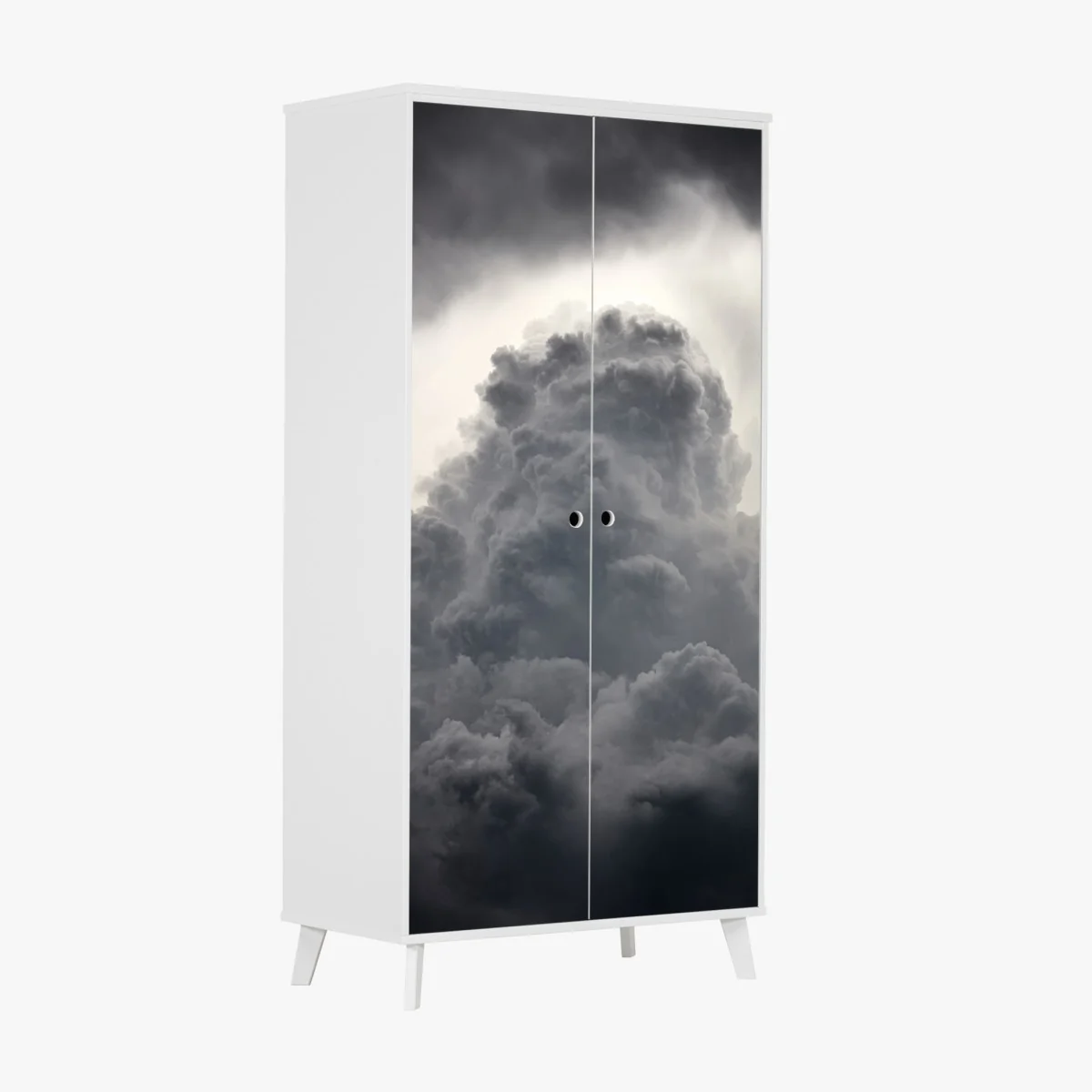 Schrankaufkleber dramatische graue wolkenlandschaft – Wallnifity® Schrankaufkleber dramatische graue wolkenlandschaft – Wallnifity®