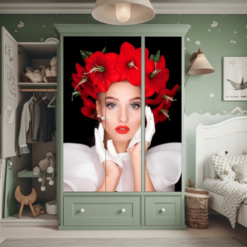 Schrankaufkleber holzsteg zum horizont bei sonnenuntergang – Wallnifity®