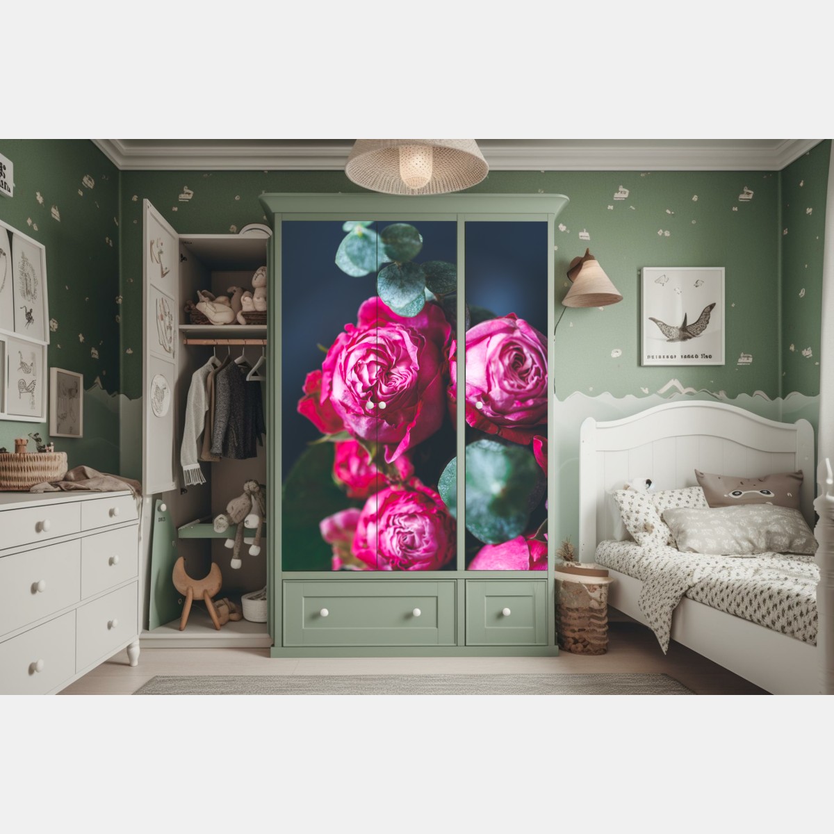 Schrankaufkleber rosenbouquet makroaufnahme – Wallnifity® Schrankaufkleber rosenbouquet makroaufnahme – Wallnifity®