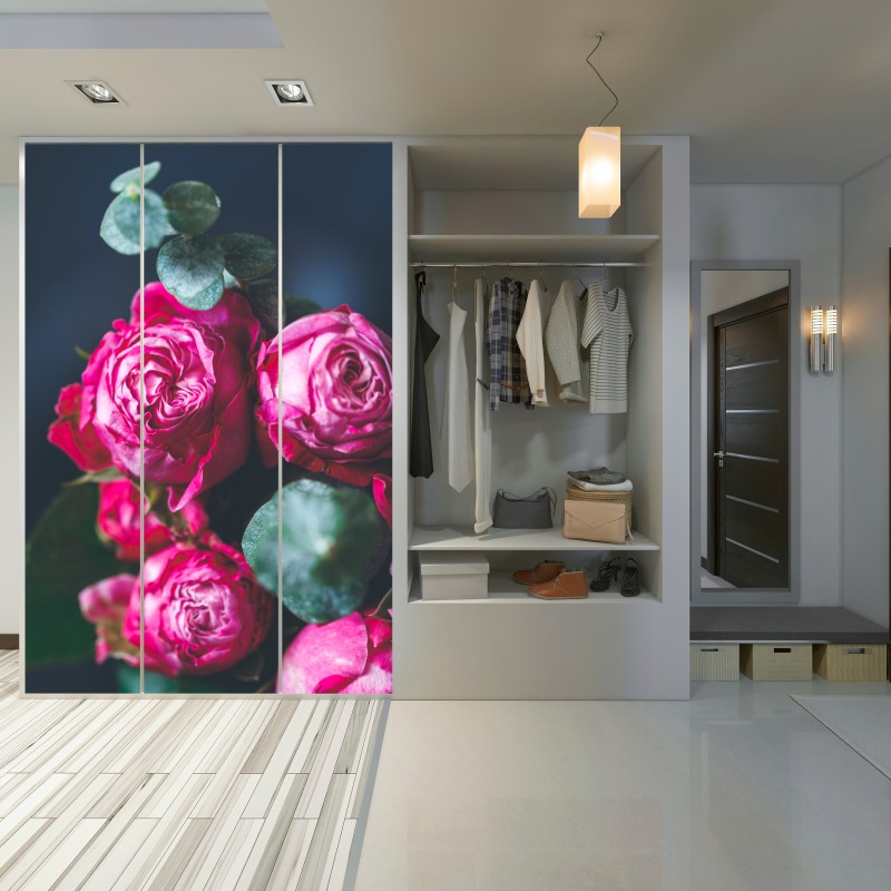 Schrankaufkleber rosenbouquet makroaufnahme – Wallnifity® Schrankaufkleber rosenbouquet makroaufnahme – Wallnifity®