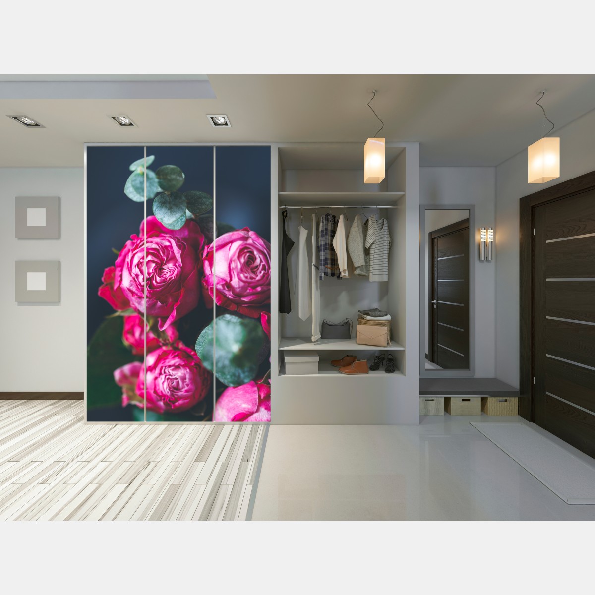 Schrankaufkleber rosenbouquet makroaufnahme – Wallnifity® Schrankaufkleber rosenbouquet makroaufnahme – Wallnifity®